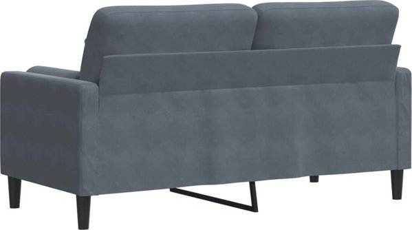 vidaXL vidaXL 2-osobowa sofa z poduszkami, ciemnoszara, 140 cm, aksamit