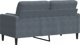 vidaXL vidaXL 2-osobowa sofa z poduszkami, ciemnoszara, 140 cm, aksamit