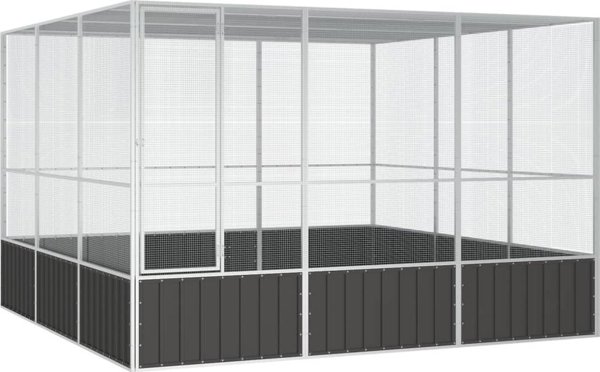 vidaXL vidaXL Woliera, antracytowa, 302,5x324,5x211,5 cm, galwanizowana stal