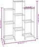 vidaXL Φυτοδόχος με ροδάκια, 83x25x103,5 εκ., μαύρος, σιδερένιος