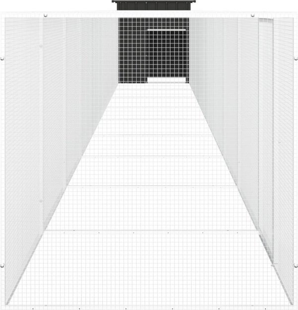 vidaXL Κλουβί για κοτόπουλα, ανθρακί, 1000x91x100 cm, ατσάλι