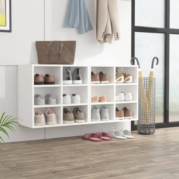 vidaXL Ντουλάπια για Παπούτσια, Σετ 2, Λευκά, 52,5x30x50 cm