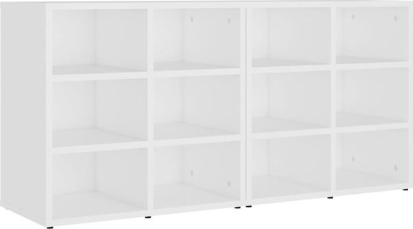 vidaXL Ντουλάπια για Παπούτσια, Σετ 2, Λευκά, 52,5x30x50 cm