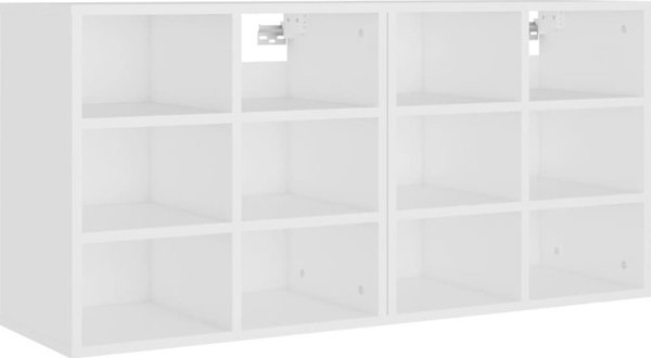 vidaXL Ντουλάπια για Παπούτσια, Σετ 2, Λευκά, 52,5x30x50 cm