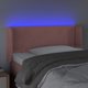 vidaXL Κεφαλάρι Κρεβατιού με LED, Ροζ, 103x16x78/88 cm, Βελούδο