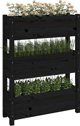 vidaXL Donica, czarna, 77x25x104,5 cm, lite drewno sosnowe