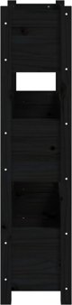 vidaXL Donica, czarna, 77x25x104,5 cm, lite drewno sosnowe