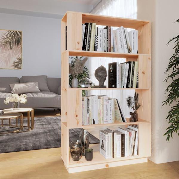 vidaXL Βιβλιοθήκη/διαχωριστικό, 80x25x132 εκ., μασίφ πεύκο