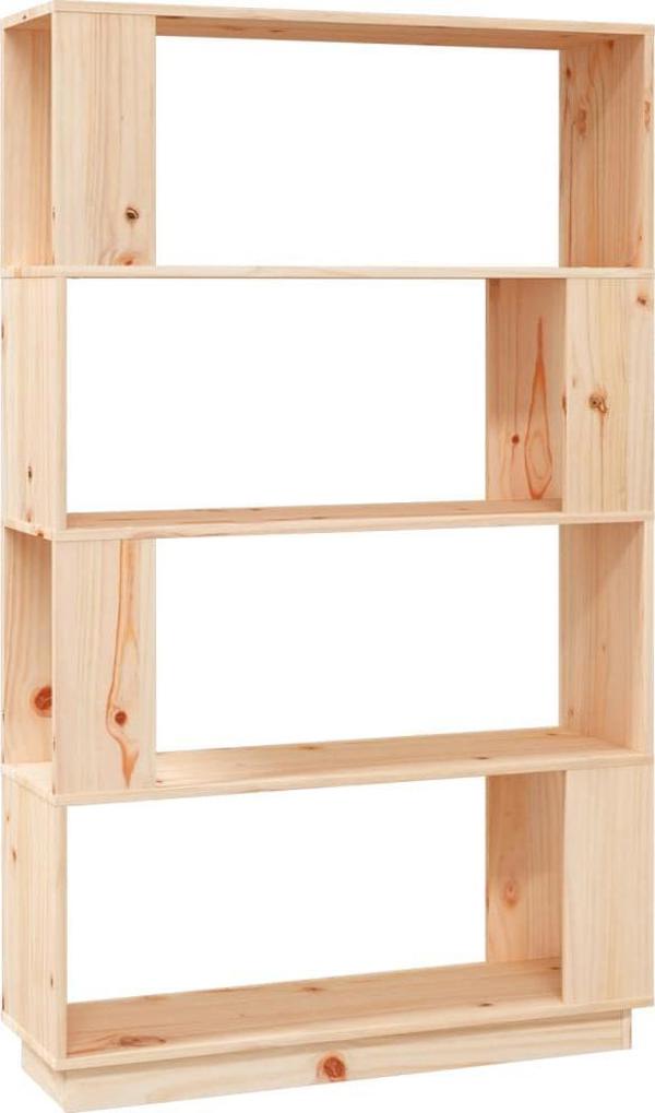 vidaXL Βιβλιοθήκη/διαχωριστικό, 80x25x132 εκ., μασίφ πεύκο