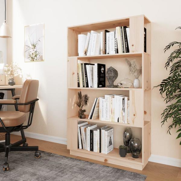 vidaXL Βιβλιοθήκη/διαχωριστικό, 80x25x132 εκ., μασίφ πεύκο