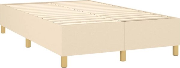 vidaXL Λόζο κοντινεντάλ με στρώμα, κρεμ, 120x200 εκ, υφασμα