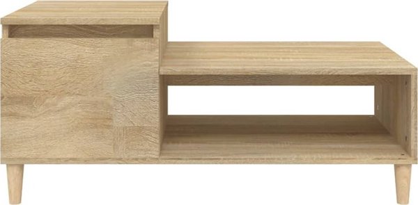 vidaXL Τραπεζάκι καφέ, δρυς Sonoma 100x50x45 cm, συνθετικό ξύλο