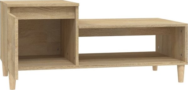 vidaXL Τραπεζάκι καφέ, δρυς Sonoma 100x50x45 cm, συνθετικό ξύλο