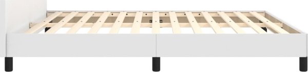 vidaXL Rama κρεβατιού με προσκέφαλο, λευκή, 180x200cm, επενδυμένη με τεχνητό δέρμα