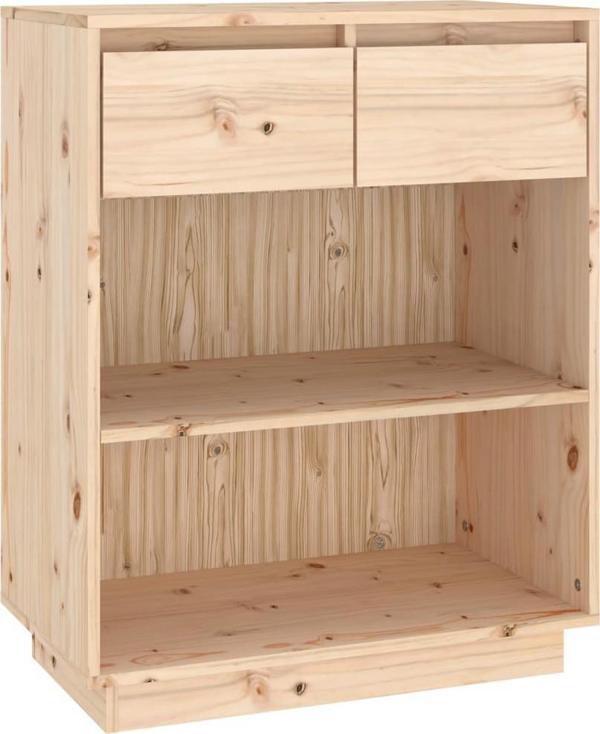 vidaXL Szafka, 60x34x75 cm, lite drewno sosnowe