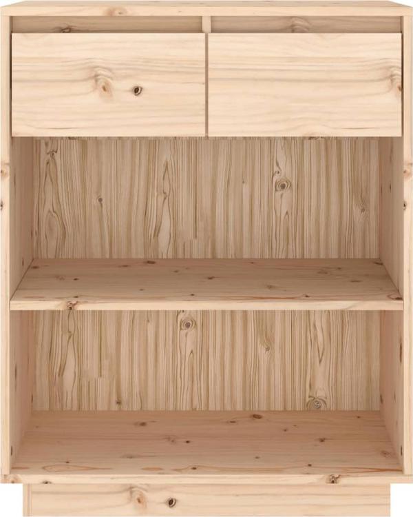 vidaXL Szafka, 60x34x75 cm, lite drewno sosnowe
