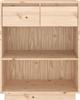 vidaXL Szafka, 60x34x75 cm, lite drewno sosnowe