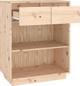 vidaXL Szafka, 60x34x75 cm, lite drewno sosnowe