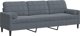 vidaXL 3-osobowa sofa z poduszkami, ciemnoszara, 210 cm, aksamit