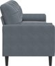 vidaXL 3-osobowa sofa z poduszkami, ciemnoszara, 210 cm, aksamit