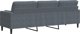 vidaXL 3-osobowa sofa z poduszkami, ciemnoszara, 210 cm, aksamit