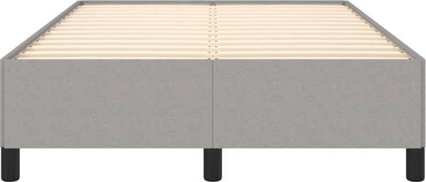 vidaXL Rama κρεβατιού, ανοιχτό γκρι, 120x200 εκ, υφασμάτινη επένδυση
