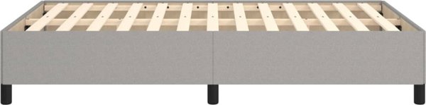vidaXL Rama κρεβατιού, ανοιχτό γκρι, 120x200 εκ, υφασμάτινη επένδυση