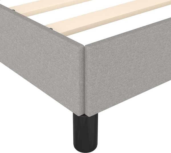 vidaXL Rama κρεβατιού, ανοιχτό γκρι, 120x200 εκ, υφασμάτινη επένδυση