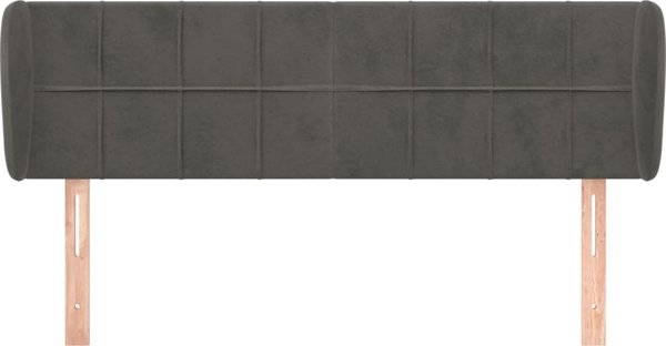 vidaXL Υποστύλωμα Καθίσματος Uszak, Σκούρο Γκρι, 147x23x78/88 cm, Βελούδινο