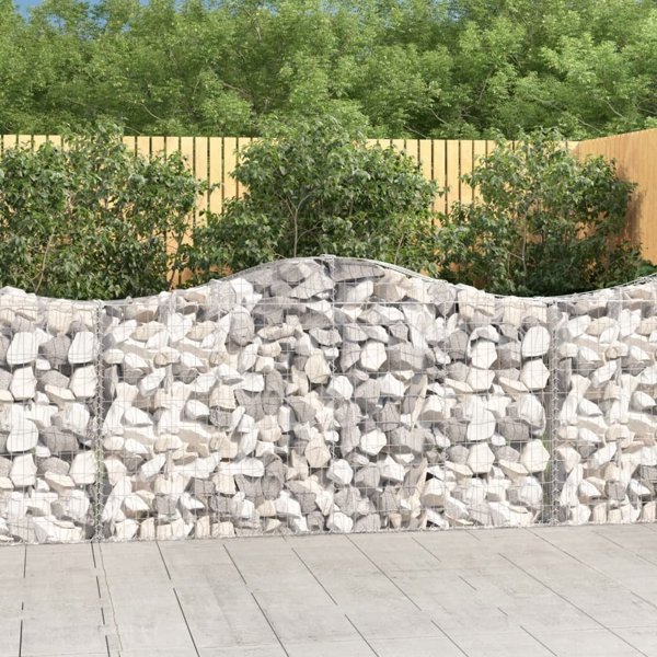 vidaXL Kosze gabionowe, 9 τεμ, 200x30x100/120 εκ, γαλβανισμένο σίδερο
