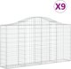 vidaXL Kosze gabionowe, 9 τεμ, 200x30x100/120 εκ, γαλβανισμένο σίδερο