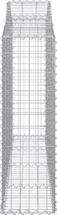 vidaXL Kosze gabionowe, 9 τεμ, 200x30x100/120 εκ, γαλβανισμένο σίδερο