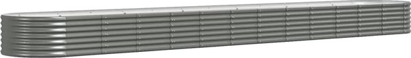 vidaXL Donica ogrodowa, malowana proszkowo stal, 512x80x36 cm, szara