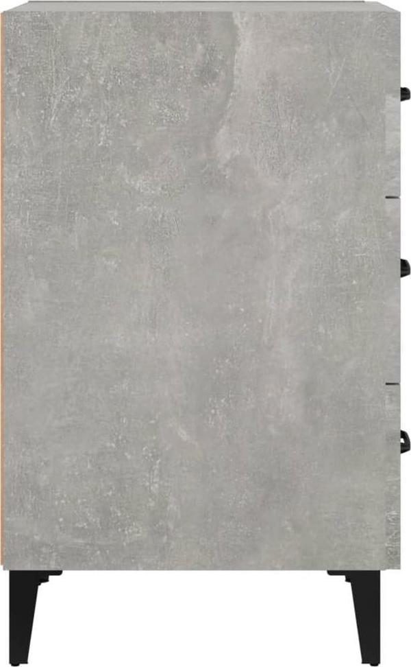 vidaXL Szafka νυχτερινή, γκρι σκυρόδεμα, 40x40x66 cm