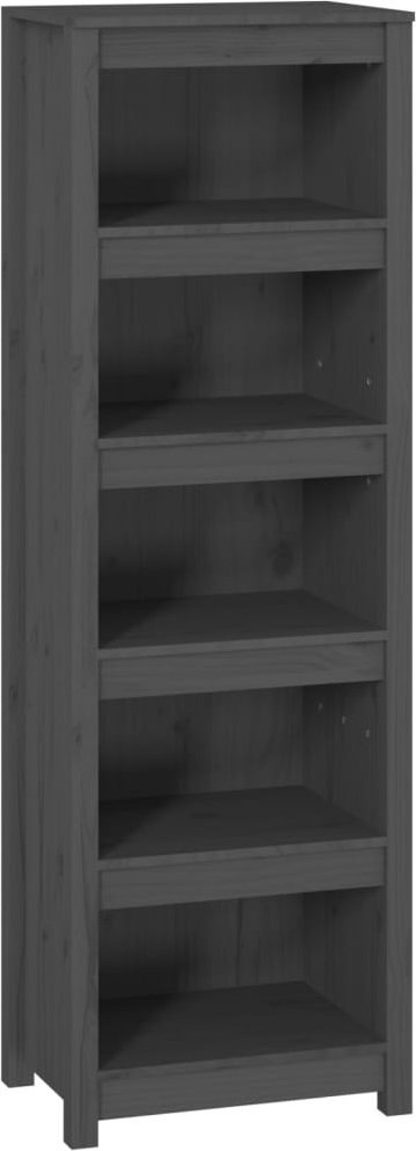 vidaXL Ράφι Βιβλίων, γκρι, 50x35x154 εκ, από μασίφ πεύκο