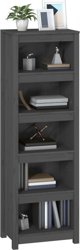 vidaXL Ράφι Βιβλίων, γκρι, 50x35x154 εκ, από μασίφ πεύκο