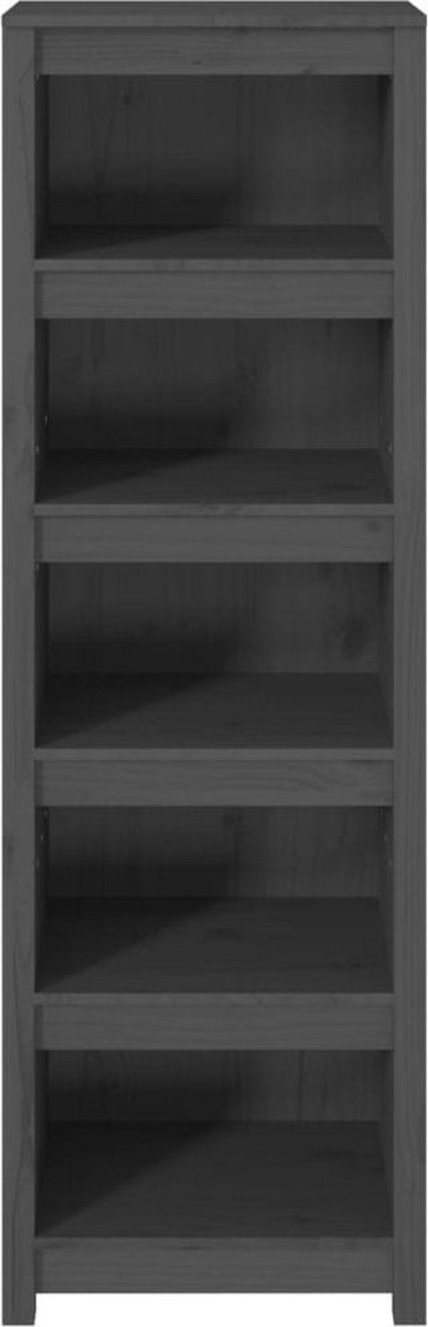 vidaXL Ράφι Βιβλίων, γκρι, 50x35x154 εκ, από μασίφ πεύκο