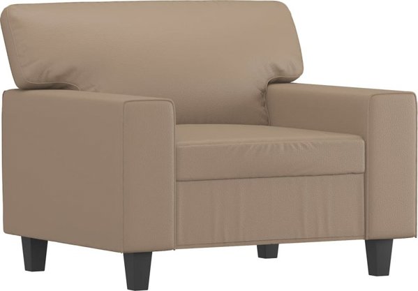 vidaXL Fotel kolor cappuccino 60 cm obity sztuczna skora