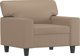vidaXL Fotel kolor cappuccino 60 cm obity sztuczna skora
