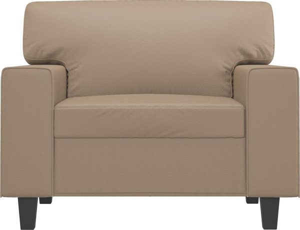 vidaXL Fotel kolor cappuccino 60 cm obity sztuczna skora