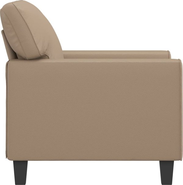 vidaXL Fotel kolor cappuccino 60 cm obity sztuczna skora