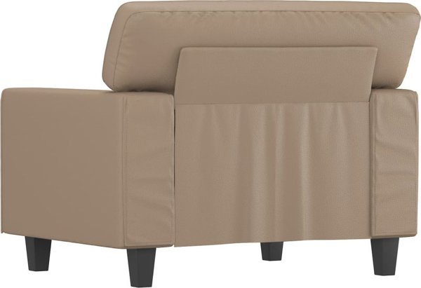 vidaXL Fotel kolor cappuccino 60 cm obity sztuczna skora