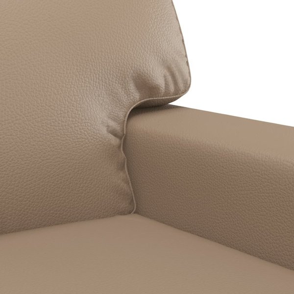 vidaXL Fotel kolor cappuccino 60 cm obity sztuczna skora