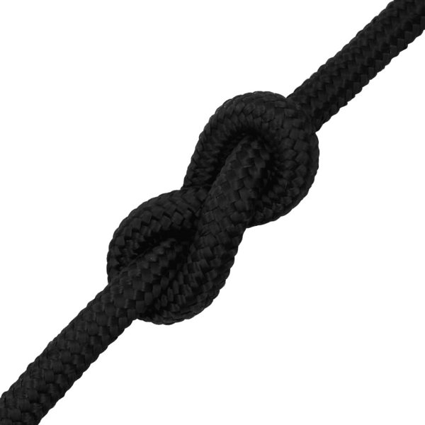 vidaXL Ναυτικό σχοινί, μαύρο, μονόχρωμο, 20 mm, 50 m, πολυπροπυλένιο