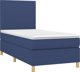 vidaXL Κρεβάτι Continental με Στρώμα, Μπλε, 100x200 εκ, Ύφασμα