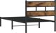 vidaXL Μεταλλικό πλαίσιο κρεβατιού, χωρίς στρώμα, καπνιστό δρυς, 80x200 cm