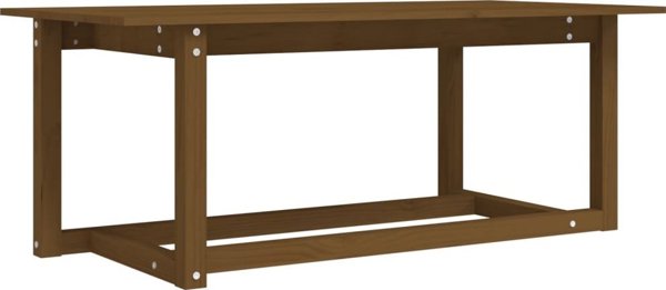 vidaXL Τραπεζάκι καφέ, μελί καφέ, 110x55x45 cm, συμπαγές ξύλο πεύκου