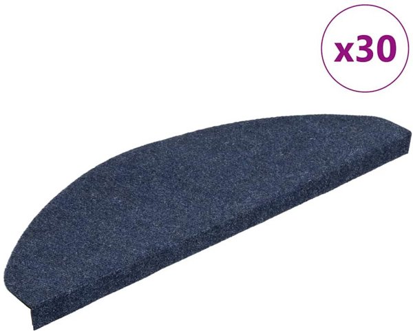 vidaXL Αυτοκόλλητα Προστατευτικά Σκαλοπατιών 65x22,5x3,5 εκ. Μπλε, Σετ 30 τεμαχίων