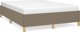 vidaXL Πλαίσιο κρεβατιού, ταουπέ, 140x200 cm, με υφασμάτινη επένδυση