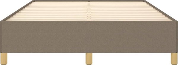 vidaXL Πλαίσιο κρεβατιού, ταουπέ, 140x200 cm, με υφασμάτινη επένδυση
